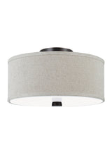 Two Light Semi-Flush Convertible Pendant