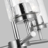 Oslo Three Light Chandelier — Clear Seeded