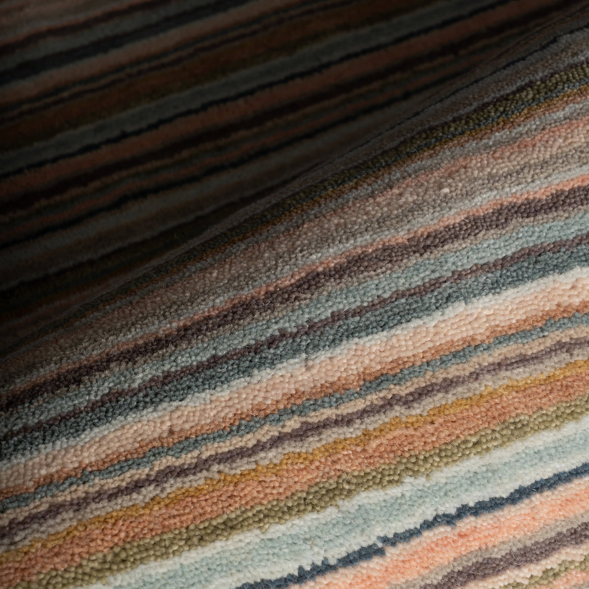 Dash & Albert Brindle Stripe Hand Loom Knotted Wool Rug in Clay, photo 9