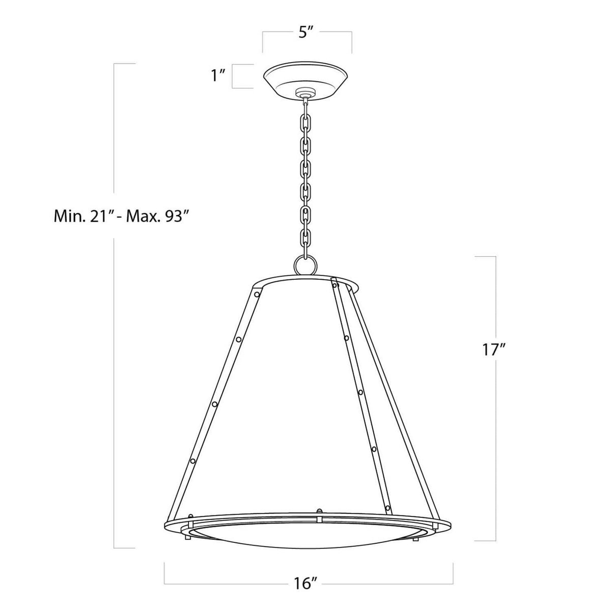 French One Light Chandelier