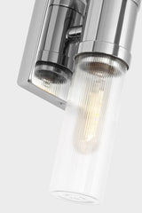 Keaton 16" Bath Sconce — Clear Fluted
