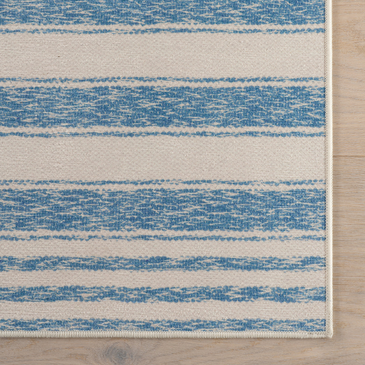 Vion Coastal Striped Machine Washable Rug