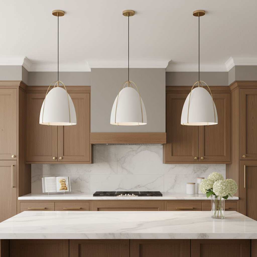 Norman Medium Pendant — Matte White, 75 W