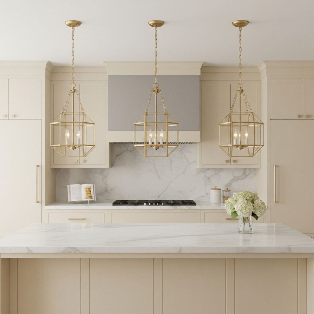 Three Light Lantern — 23.25", Clear