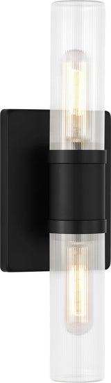 Keaton 16" Bath Sconce — Clear Fluted