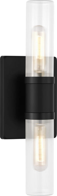 Keaton 16" Bath Sconce — Clear Fluted