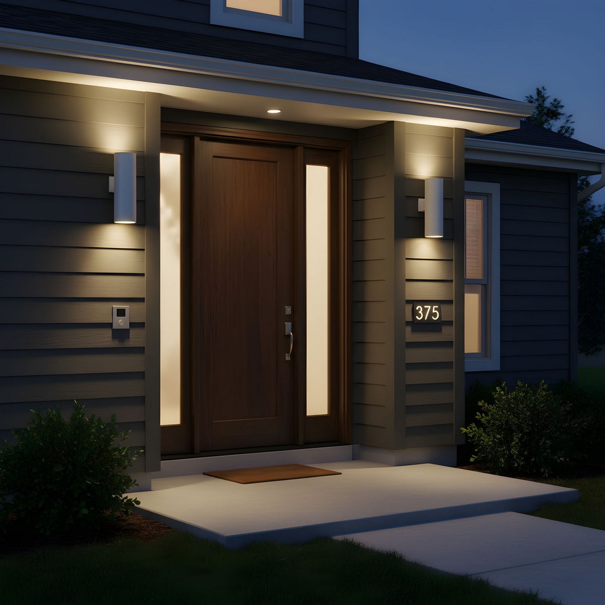Two Light Wall Lantern — 18.00", Outdoor Cylinders