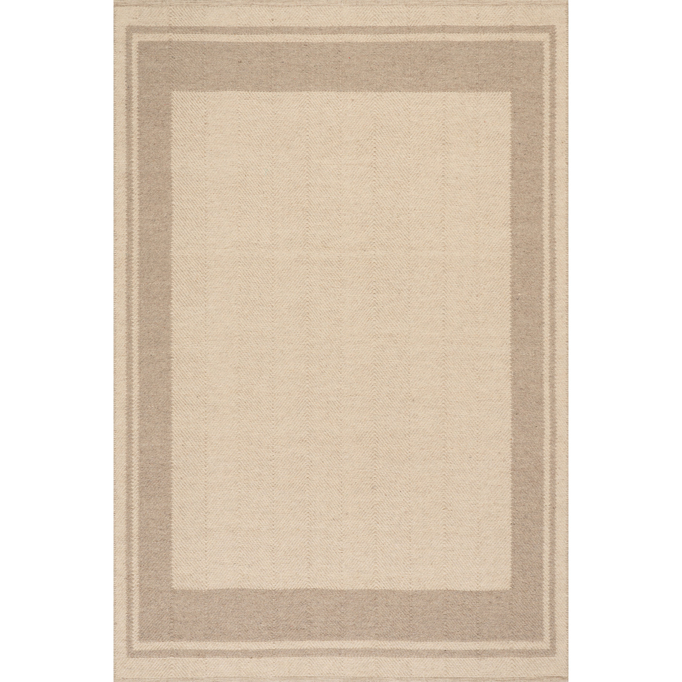 Nate Berkus Canon Bordered Wool Cozy Area Rug