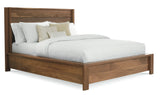 West Bros Phase Complete Bed in 79 Toast, with the wood headboard, on white