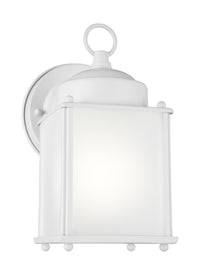 New Castle Small Outdoor Wall Lantern — Satin Etched