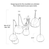 Molten Six Light Chandelier — 47.25"