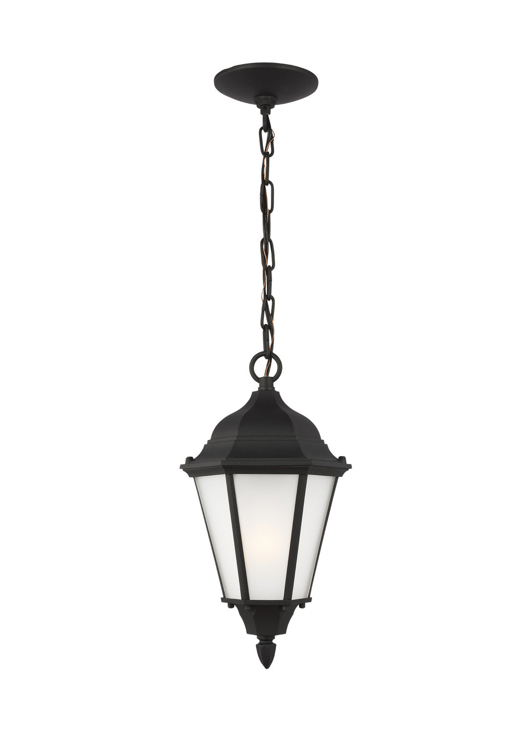 Bakersville Flat 14.5" Hanging Lantern — Satin Etched