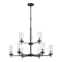 Nine Light Chandelier — 30.25", 60 W