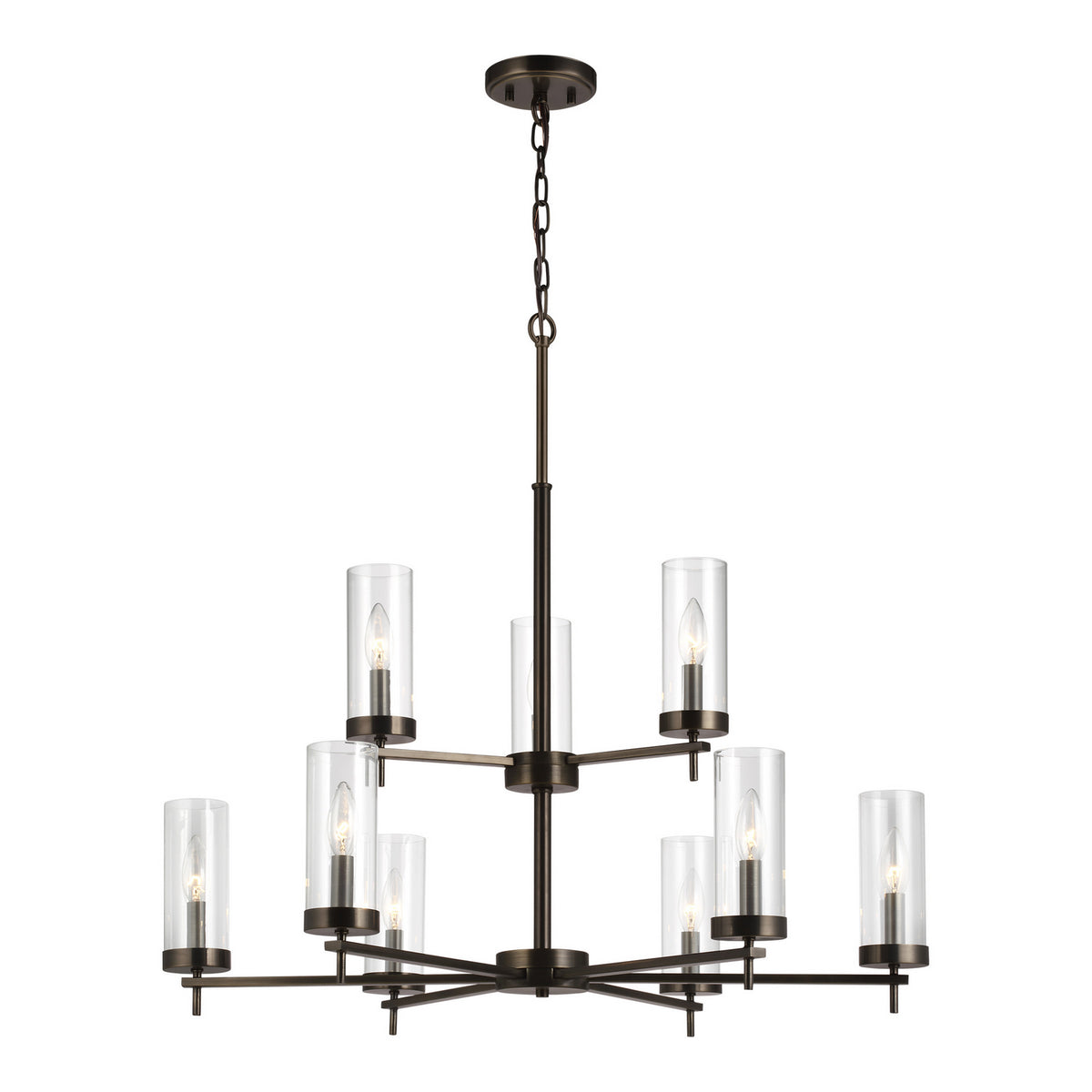 Nine Light Chandelier — 30.25", 60 W
