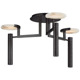 Melange Large Floating Disc Semi-Flush Chandelier