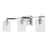 LED Bath Wall Sconce — W: 24.63" × H: 7.75" × D: 6.38"