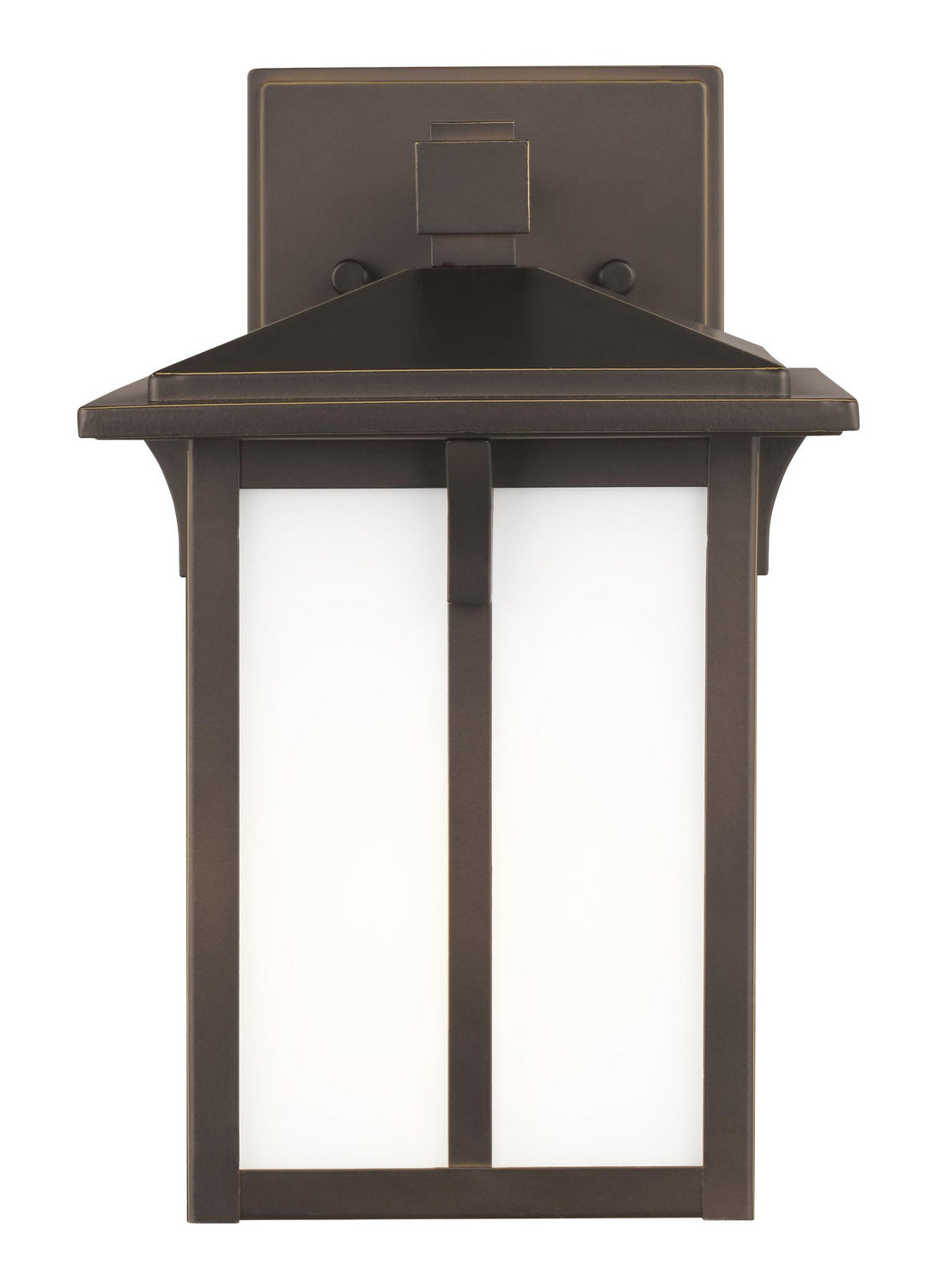 Tomek 1-Light Small Wall Lantern — Etched / White Inside