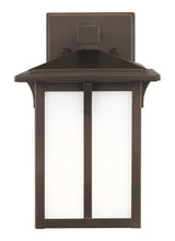 Tomek 1-Light Small Wall Lantern — Etched / White Inside