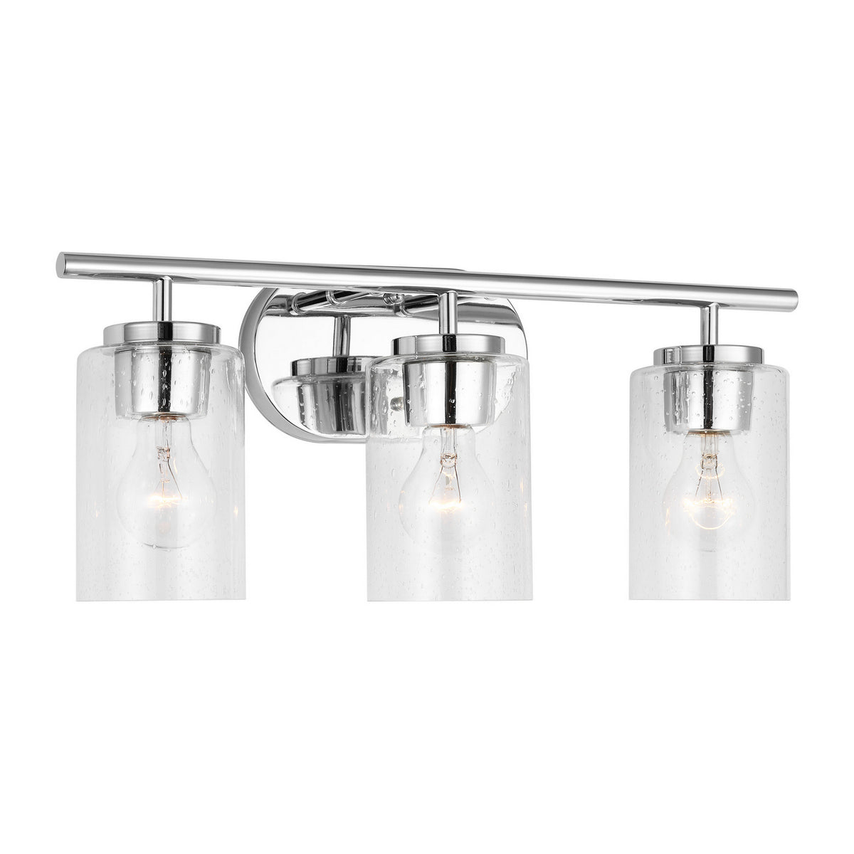 Oslo 3-Light Bath Sconce — Clear Seeded
