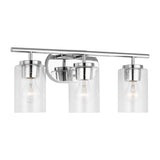 Oslo 3-Light Bath Sconce — Clear Seeded