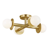Four Light Semi-Flush Mount