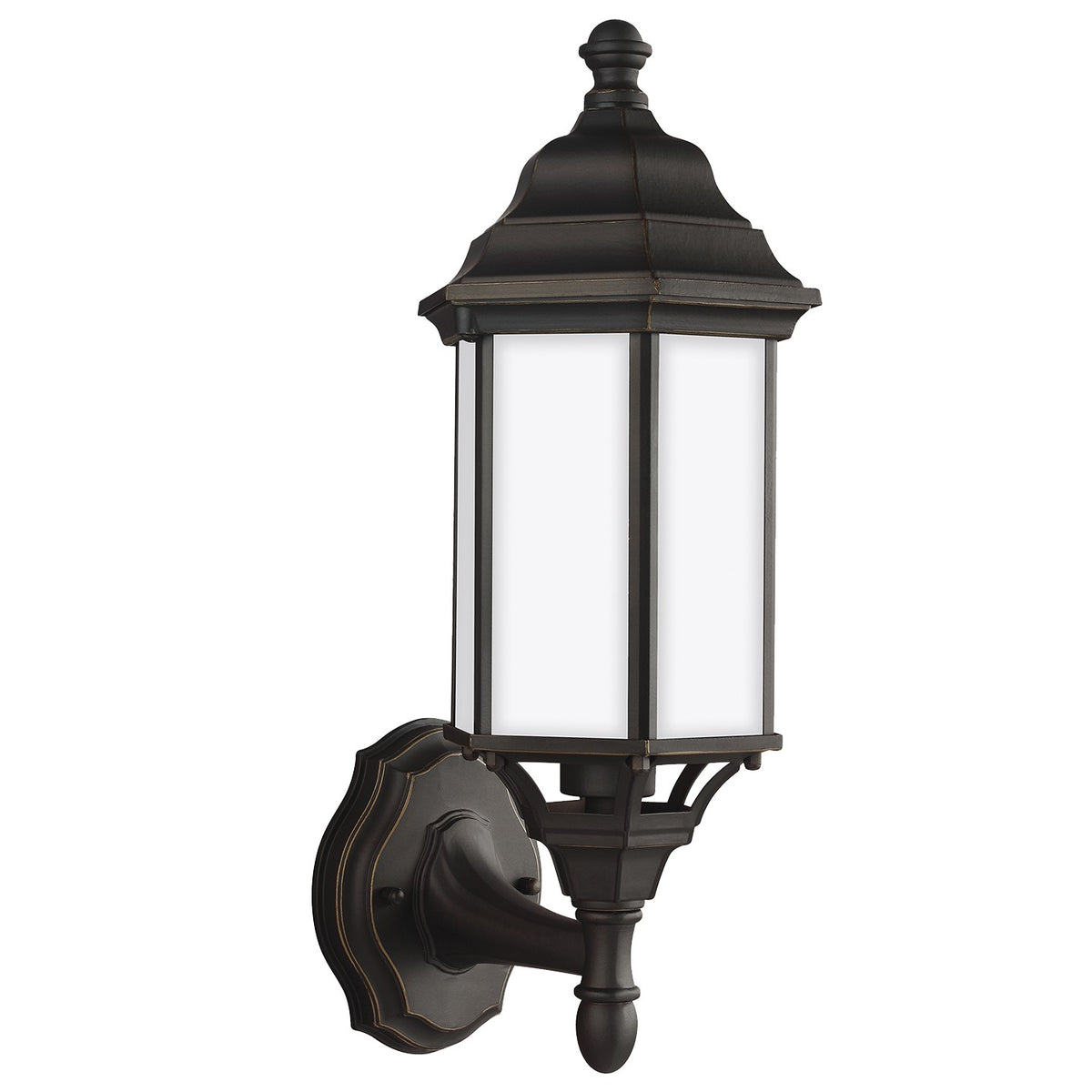 One Light Outdoor Wall Lantern — 16.25", Satin Etched