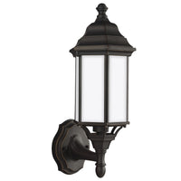 One Light Outdoor Wall Lantern — 16.25", Satin Etched
