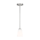 Miles One Light Pendant — Etched white glass