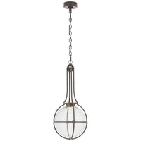 Gracie Medium Captured Globe Pendant with Clear Glass