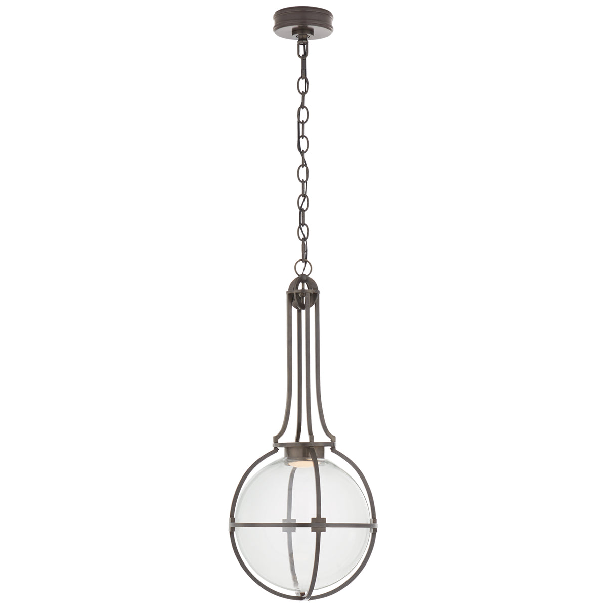 Gracie Medium Captured Globe Pendant with Clear Glass