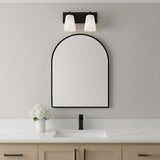 Miles Two Light Bath — Etched white glass