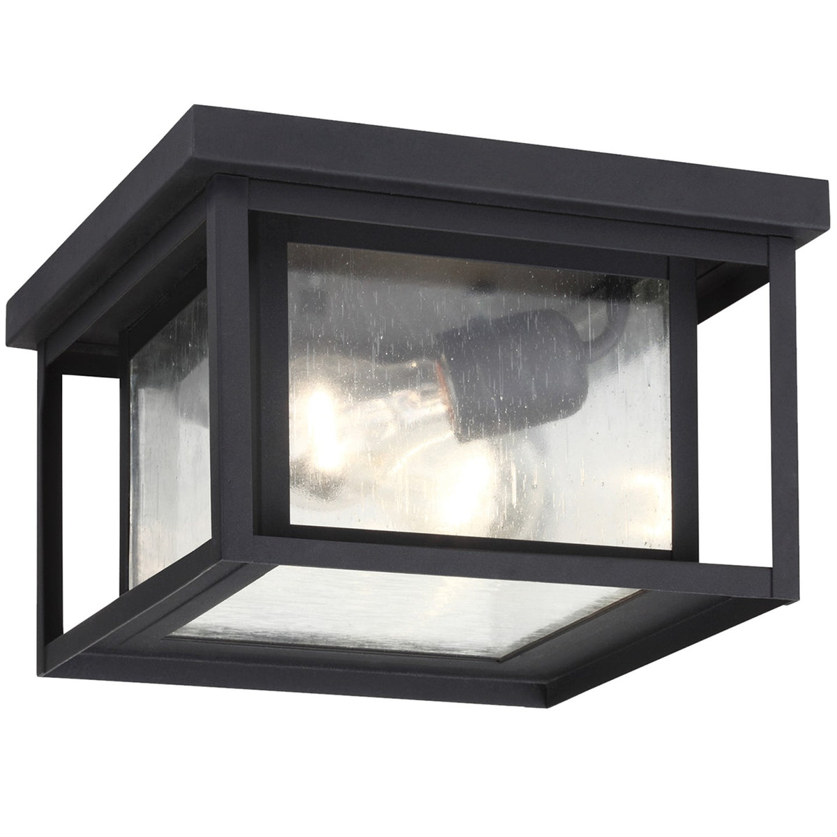 Hunnington Flush Mount — 2 Light, Clear Seeded