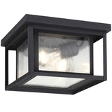 Hunnington Flush Mount — 2 Light, Clear Seeded