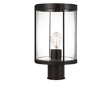 Luning 13 One Light Outdoor Post Lantern — Clear Glass