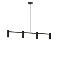 Zentro Four Light Linear Chandelier