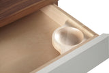 West Bros Serra Night Table in 79 Toast, on white, Mist lacquer fronts
