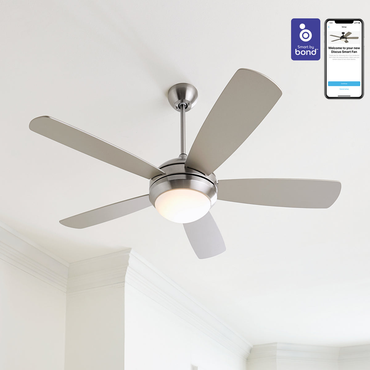 52" Ceiling Fan — Discus, Ceiling Fans