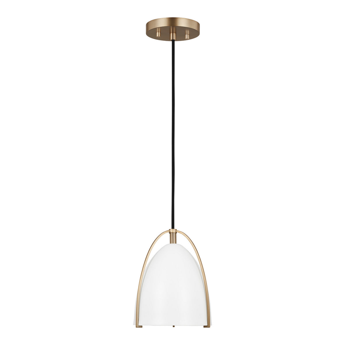 One Light Mini-Pendant — Matte White, 60 W