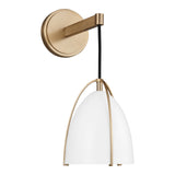 One Light Wall/Bath Sconce — Matte White, 60 W
