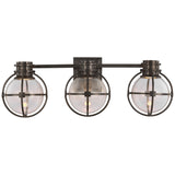 Gracie Triple Sconce with Clear Glass