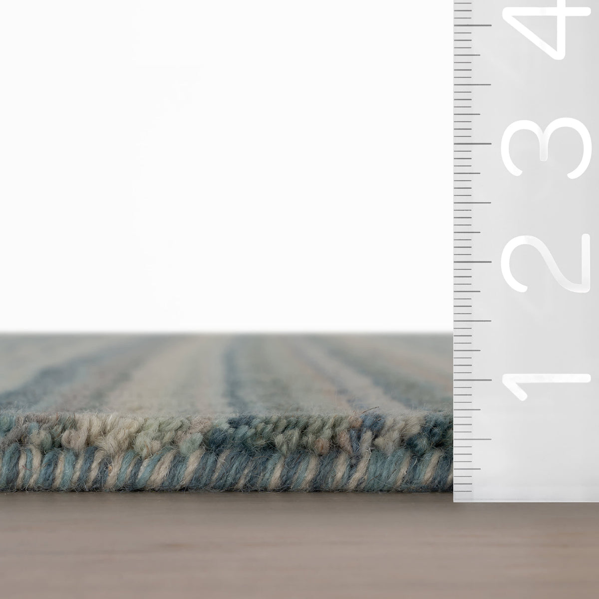 Dash & Albert Brindle Stripe Hand Loom Knotted Wool Rug in Blue, photo 7