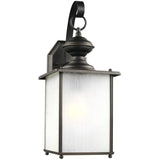 Jamestowne One Light Outdoor Wall Lantern — 17.00", Frosted Seeded