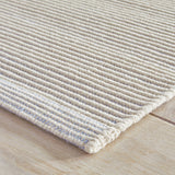 Dash & Albert Haverhill Handwoven Cotton Rug in French Blue, edge detail