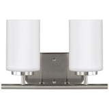 Oslo Two Light Bath — Cased Opal Etched
