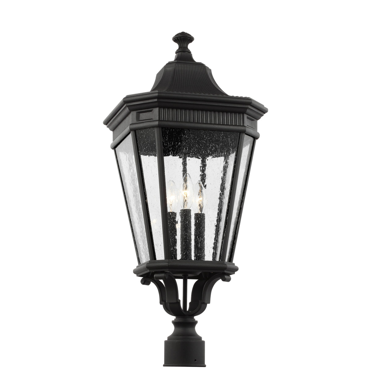 Three Light Outdoor Post Lantern — 27.50"