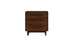 West Bros Camber Bedside Chest in 88 Umber, on white