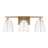Three Light Wall/Bath — Matte White, 9 W