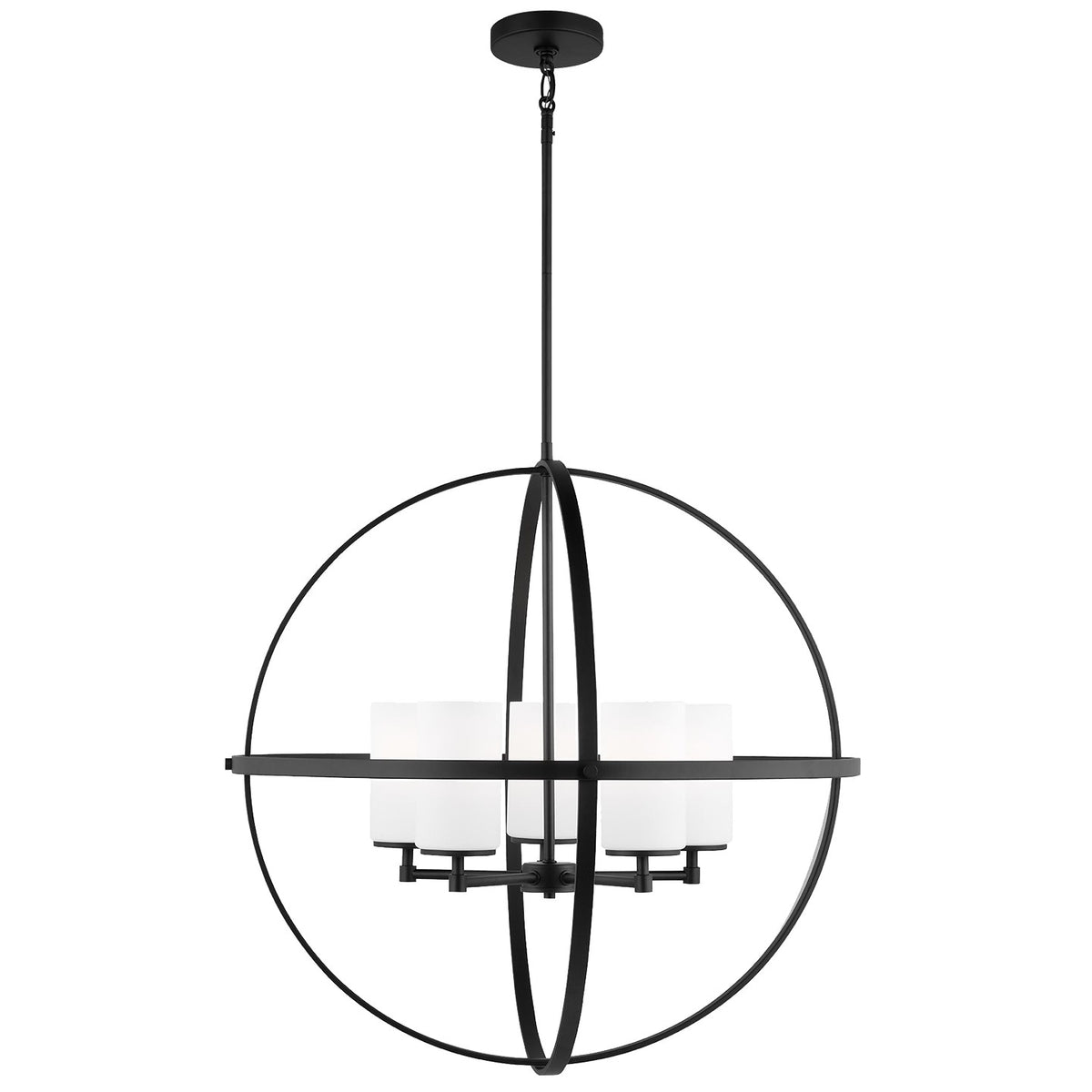 Alturas 5-Light Chandelier — Etched / White Inside