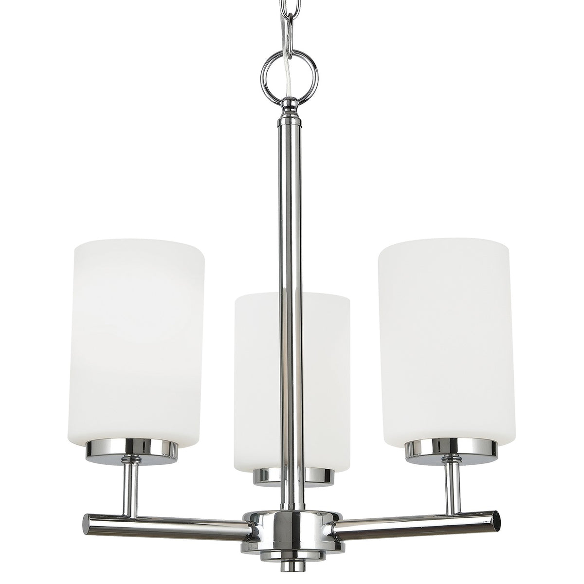 Oslo Three Light Chandelier — Cased Opal Etched