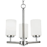 Oslo Three Light Chandelier — Cased Opal Etched